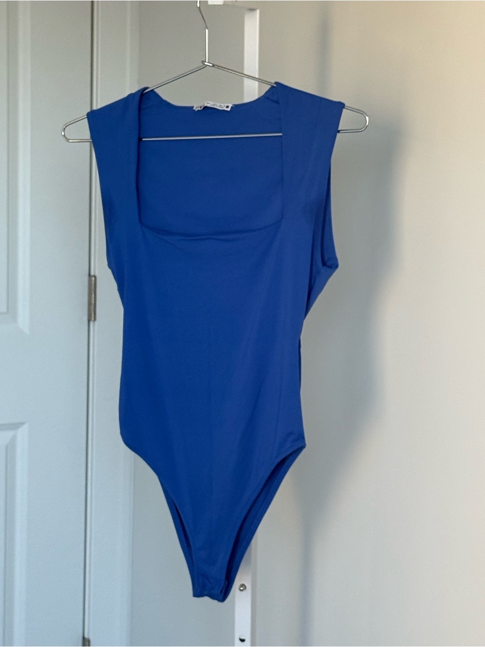 Zara Royal Blue Square Neck One-Piece Bodysuit size small